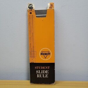 Pickett Student Slide Rule Model 61 Instructions Box Case 60s Vintage Ruler